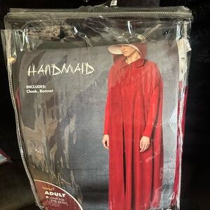 Red Handmaid Cloak and Bonnet Costume
